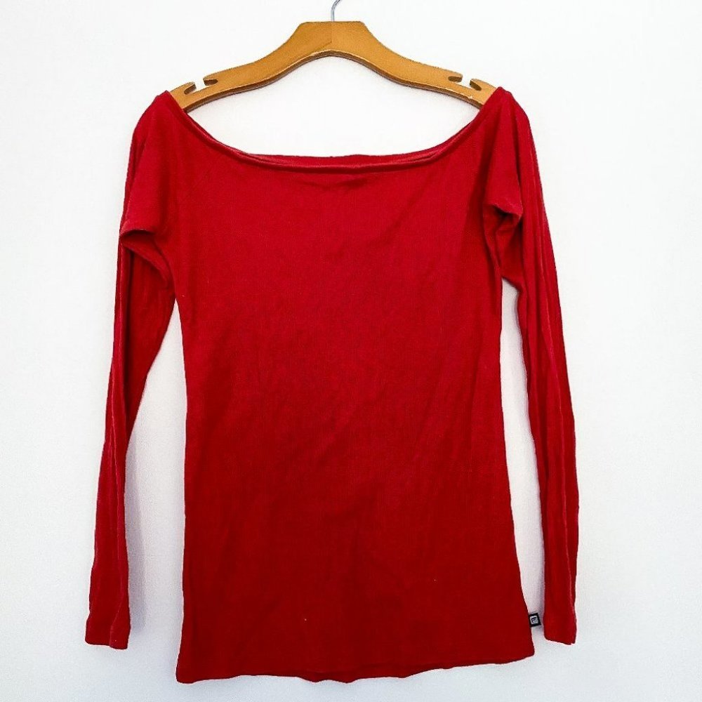 Fabletics Boat Neck Long Sleeve T-Shirt Womens Size M